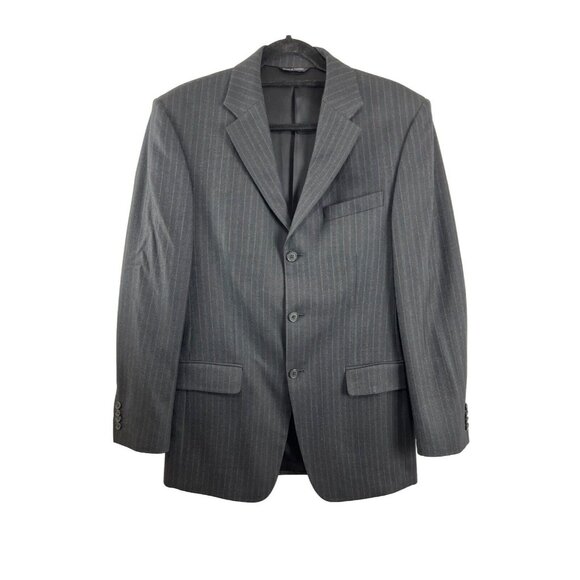 Banana Republic Modern Wool Pinstriped Suit Jacket Mens Size 38R - Picture 1 of 16